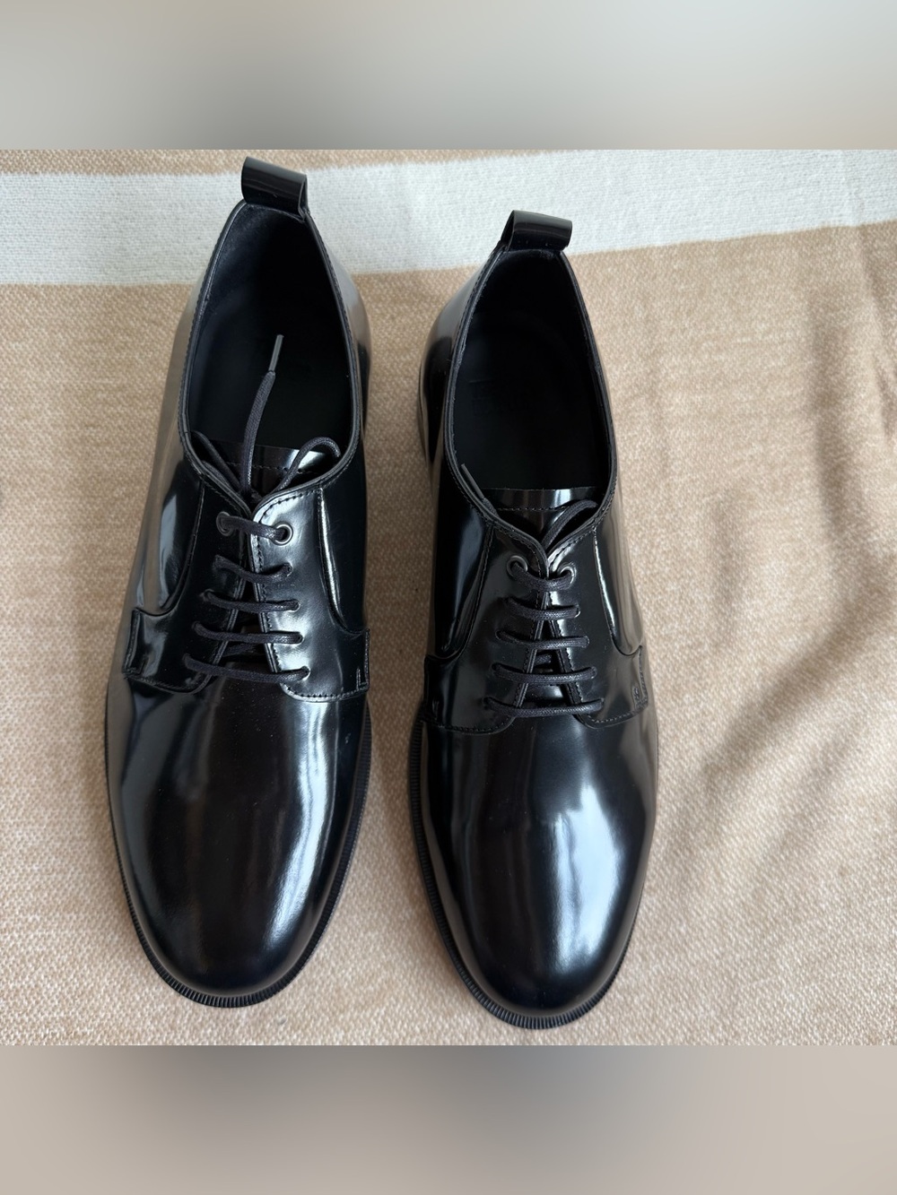 The Kooples Men's Black leather Derbies Lace-Up Dress Shoes Sz US 10-EU 43
